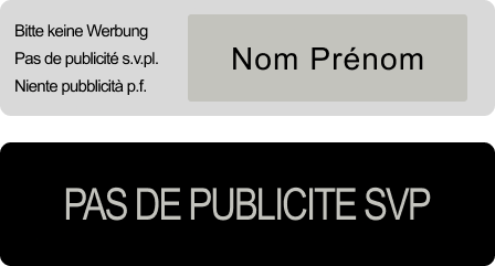 Plaquette pas de publicité