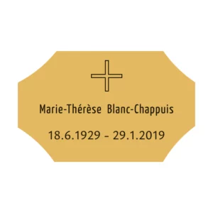 Plaque pour urne